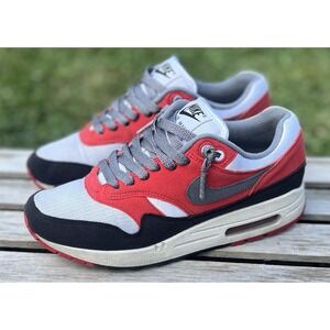Nike Air Max 1 Shoes Mens Size 6.5 White Red Black Gray CN9671-991 Classic Retro